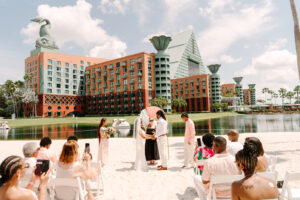 each wedding ceremony at Disney Swan Hotel Orlando Florida by Once Upon 2 Rings