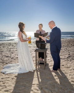 Beach wedding ceremony in Florida officiated by Once Upon 2 Rings