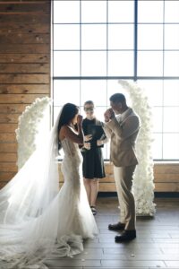 Wedding ceremony at New York Beer Project Florida by Officiant Karen Hooper